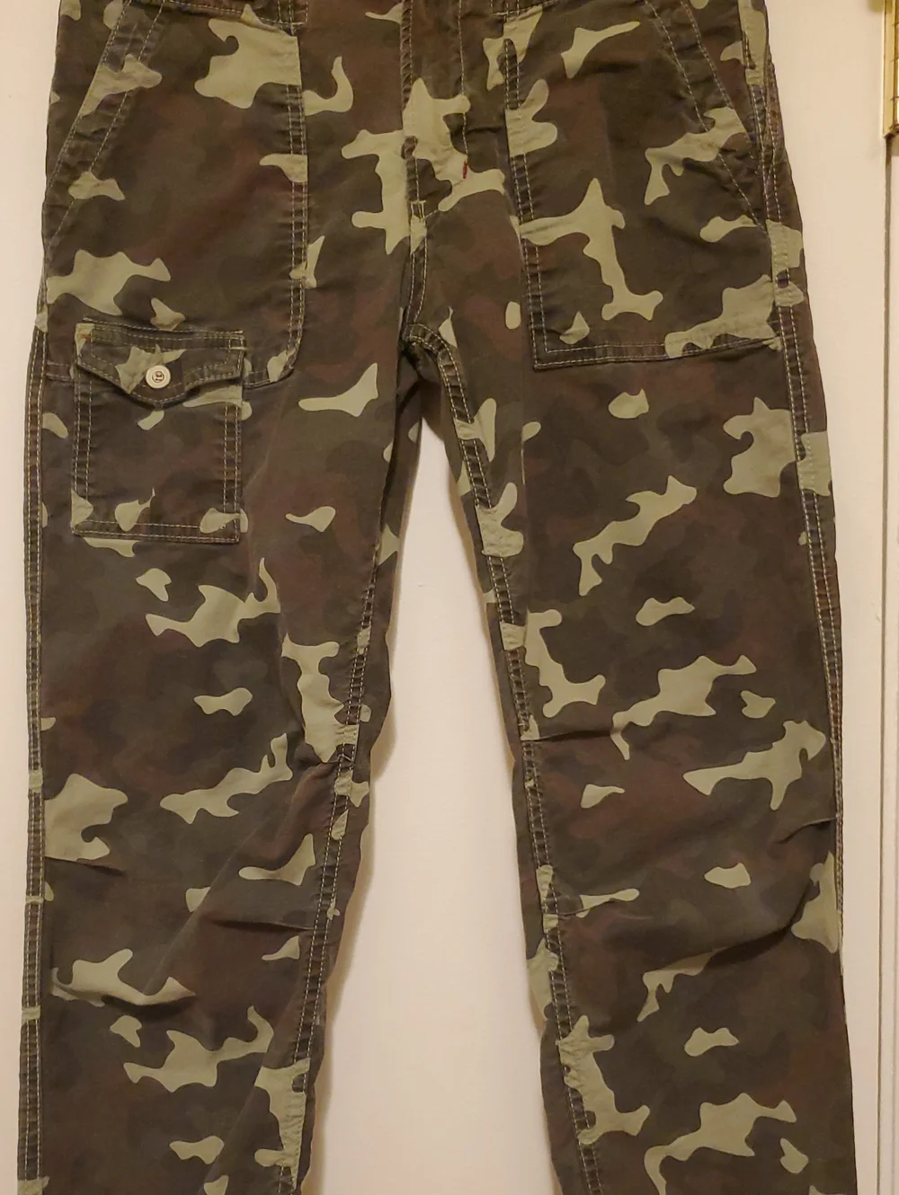By Anthropologie The Wanderer Camo Print Size 27 Linen Blend